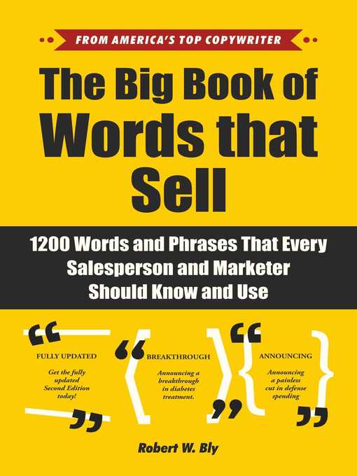 Title details for The Big Book of Words That Sell by Robert W. Bly - Available
